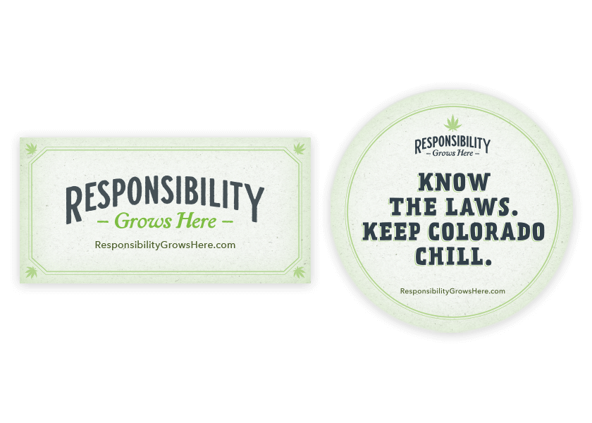 Responsibility Grows Here Stickers (English)